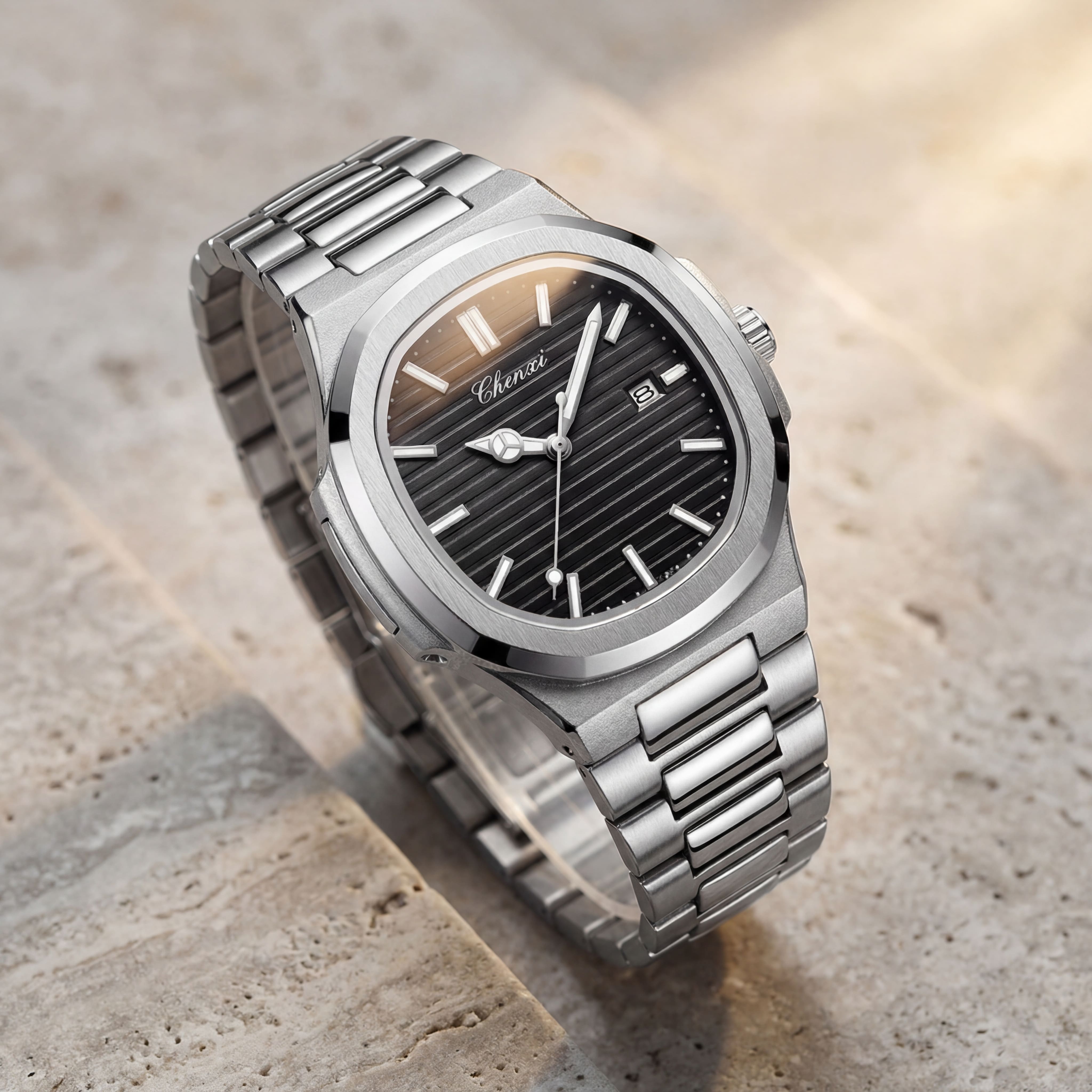 CRONOS 40 — Reloj Quartz Acero Inoxidable con Fecha | Varón Urbano
